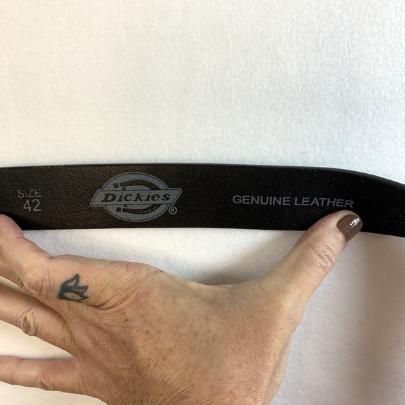 Dickies Mens Genuine Leather Belt Sz 42 Black Workwear‎ Streetwear Utility - Picture 5 of 9